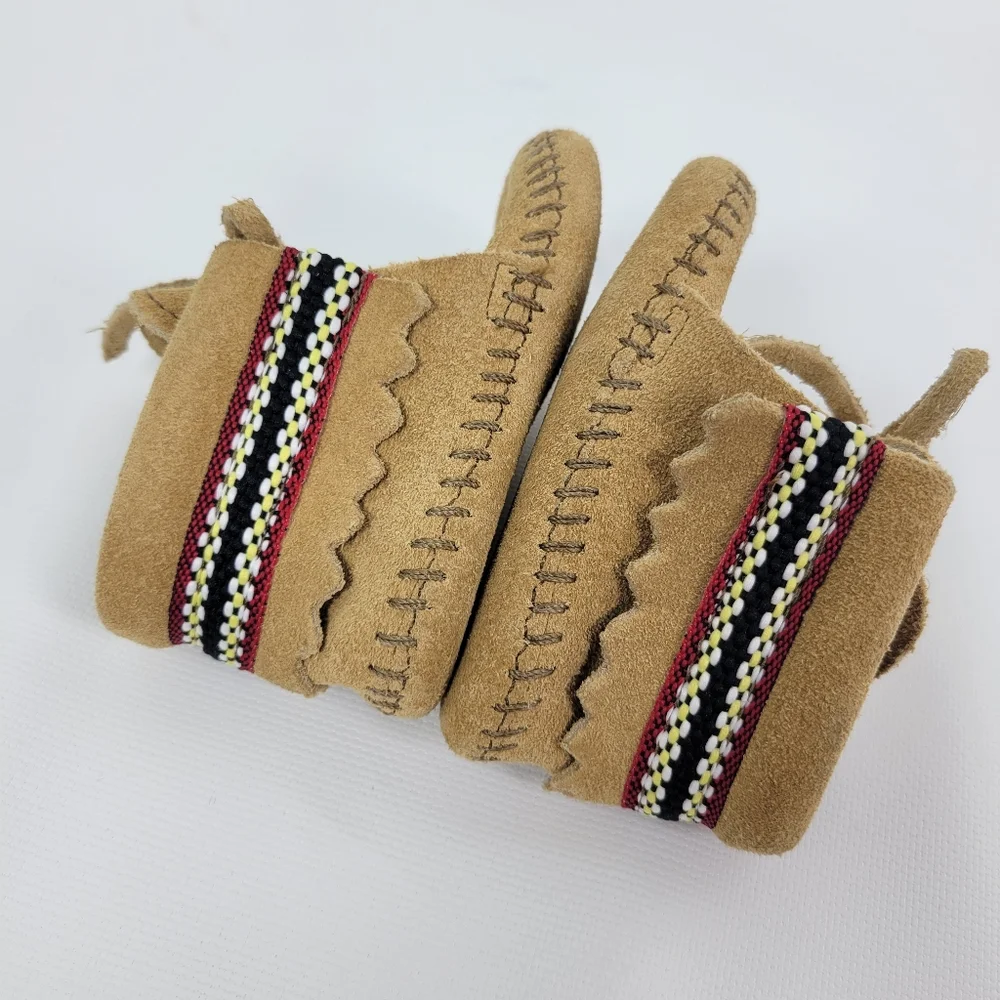 Minnetonka Leather Baby Moccasins Sz 3